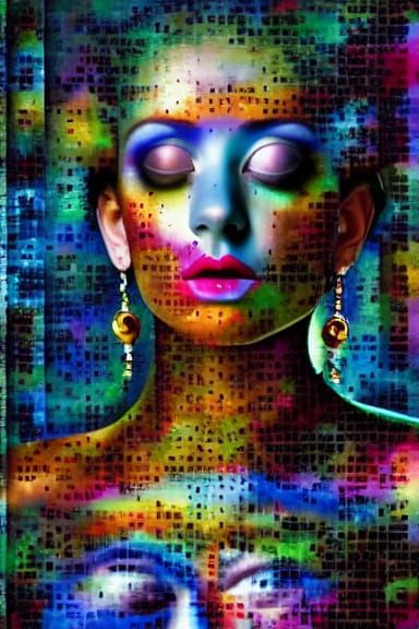 Surreal Dreamcore Portrait of a Loving Female