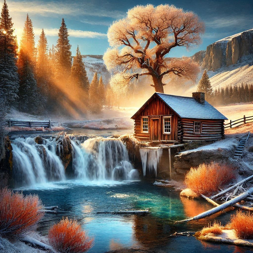 A Yellowstone Winter Rustic Cabin #2