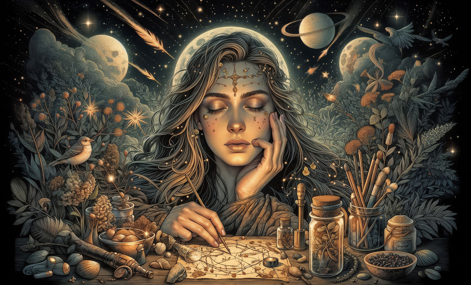 Fantasy scene unfolds