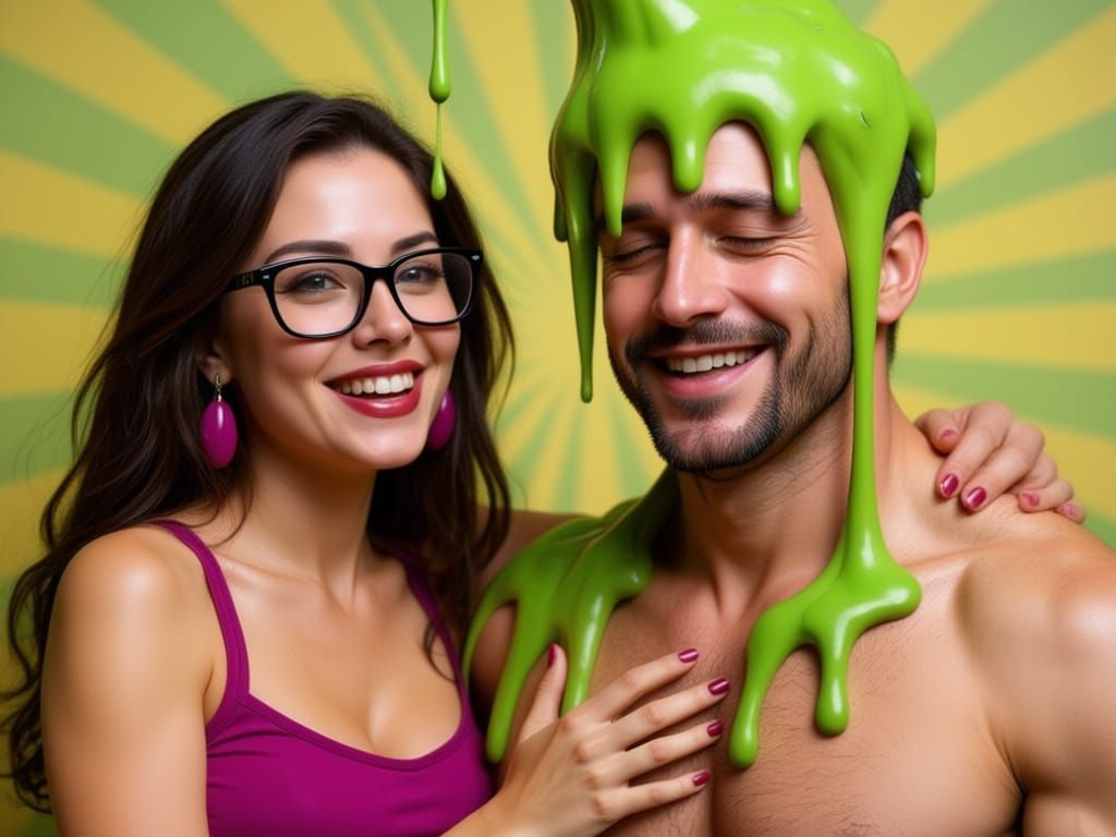 Wife slimes husband for date night 