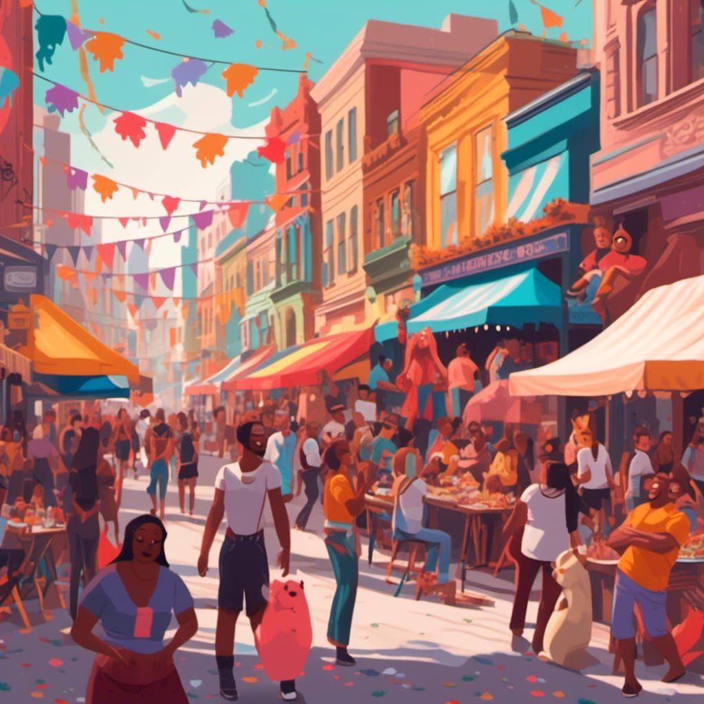 Colourful Street Market