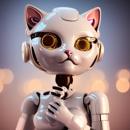 robo cat - AI Generated Artwork - NightCafe Creator