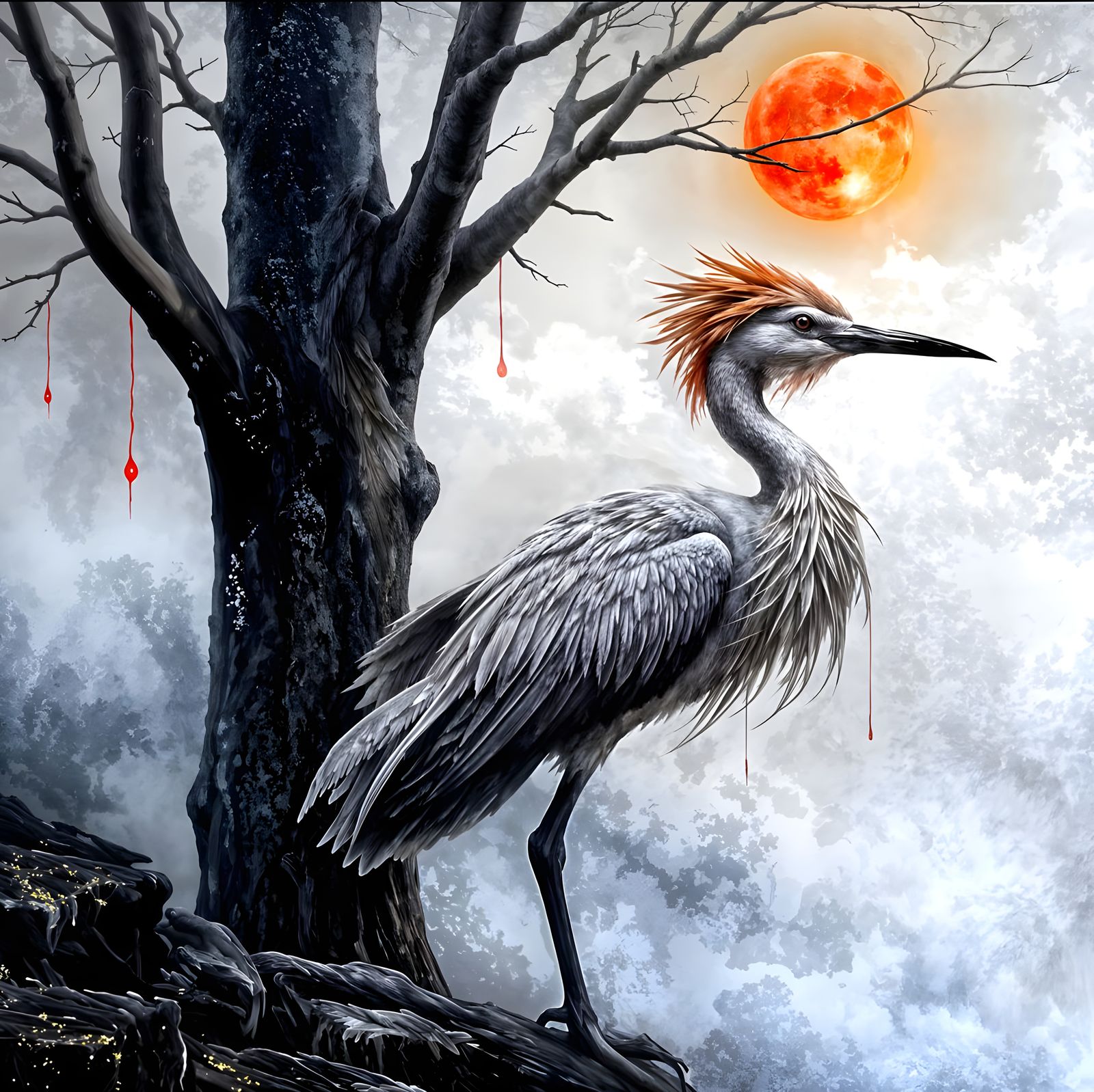 Blood Moon Sentinel  by @AI Armand 