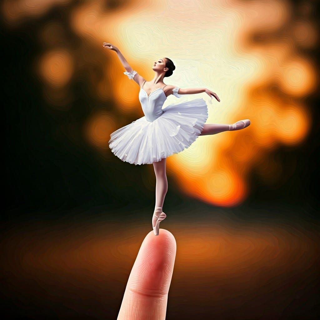 A human finger with a ballerina (8 likes)