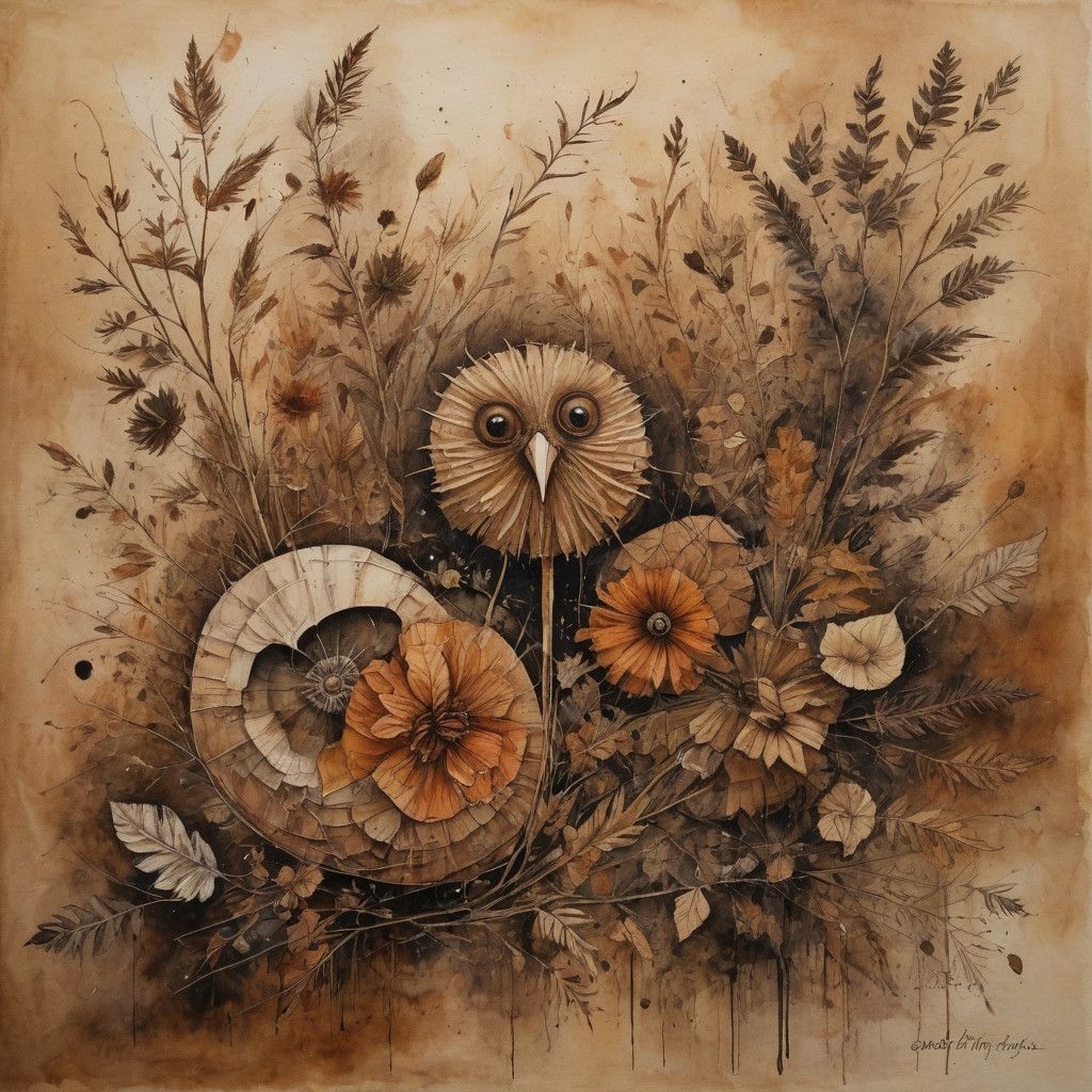 "Art brut masterpiece in brown and black" by Adolf Wölfl