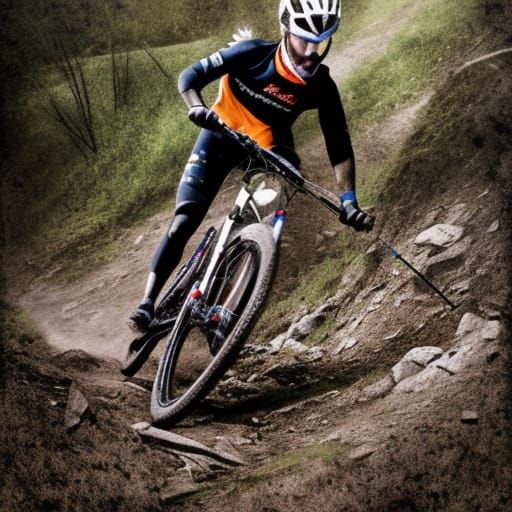 mountainbike race  by @qu