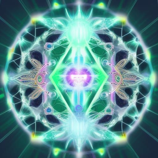 Ethereal Spiritual Awakening in Vibrant, Hyperrealistic Styl...