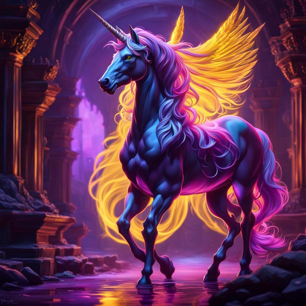 Spirit Animal Unicorn AI Generated Artwork NightCafe Creator