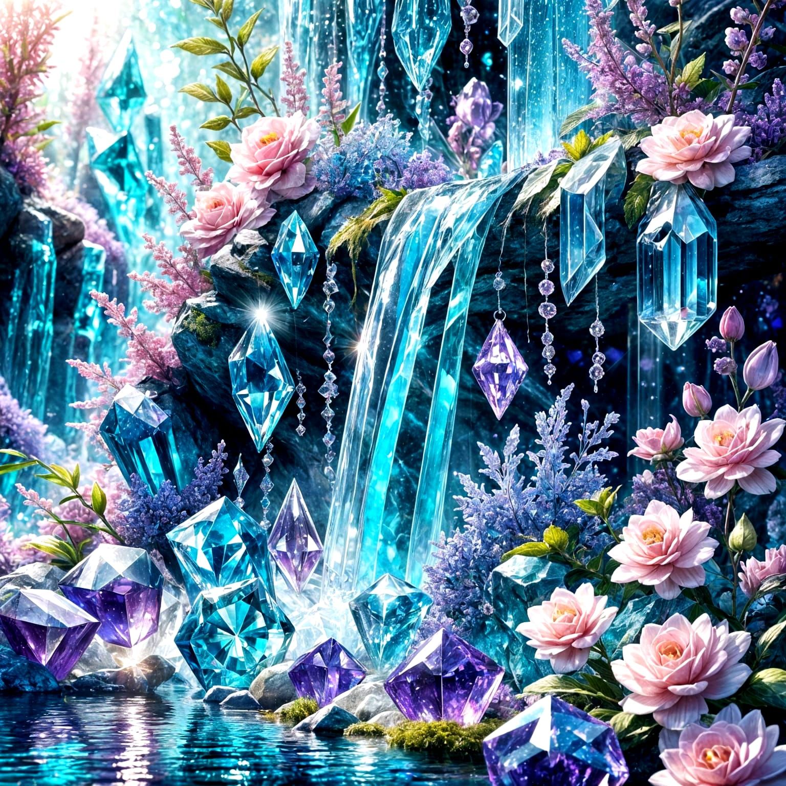 Crystal river waterfalls  by @Lilsilverfish