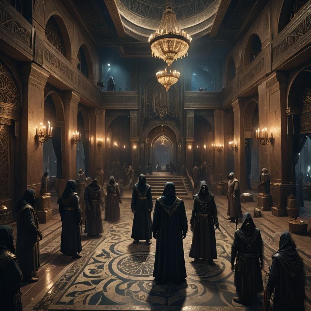 Cultists of Takhisis (the Dragon Queen & Queen of Darkness) in the Crossroad Palace (Ser-Kahn Palace)