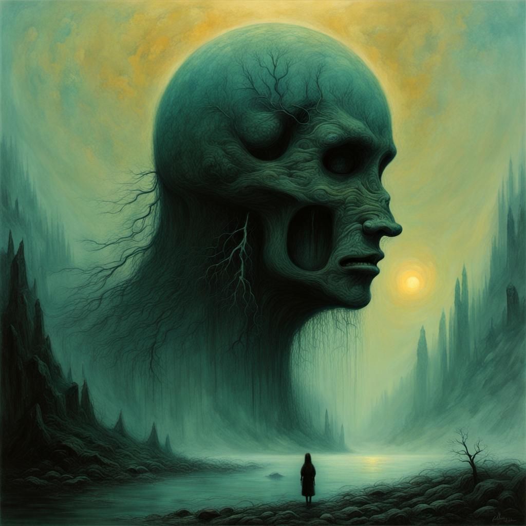 Alaska (by Zdzislaw Beksinski ) - AI Generated Artwork - NightCafe Creator