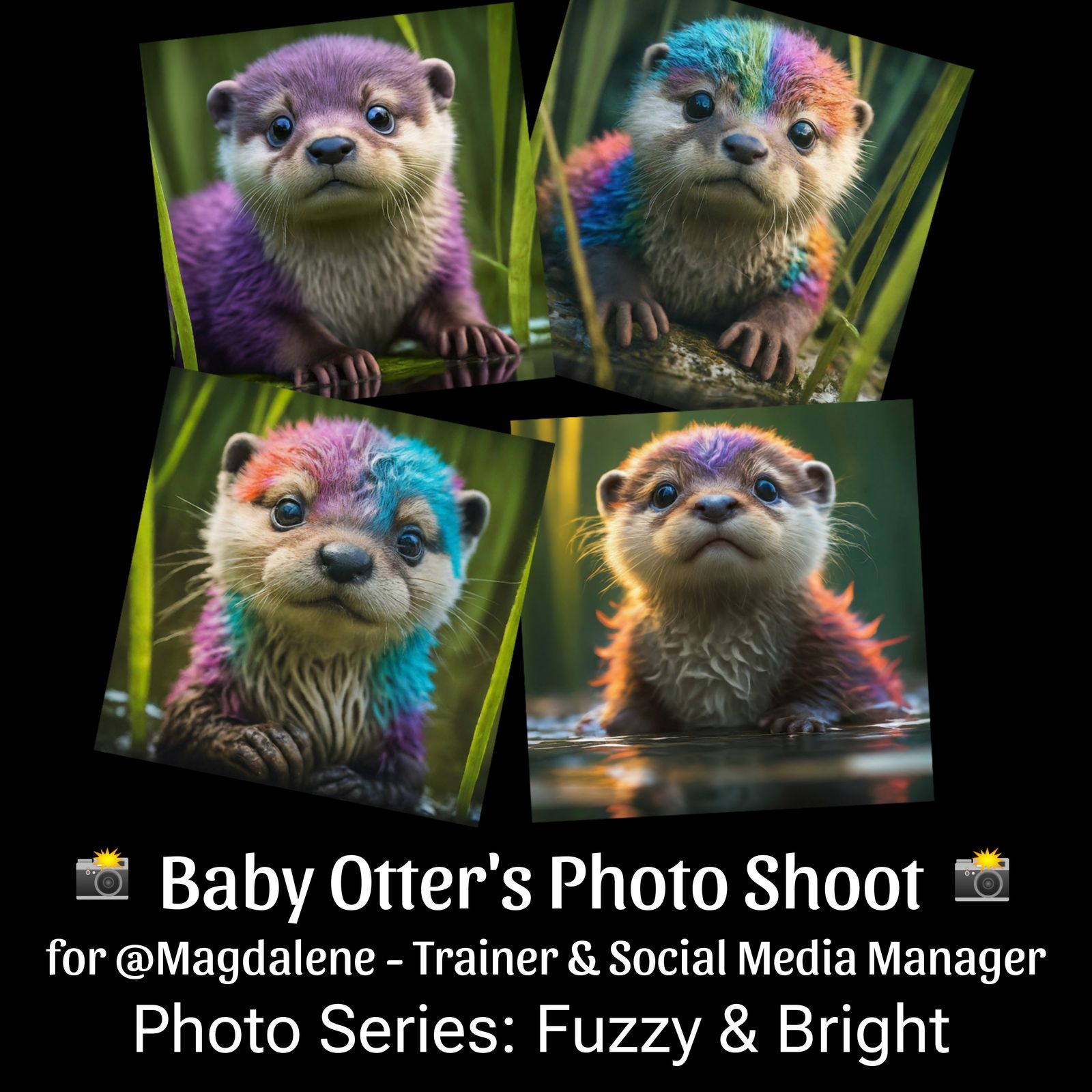 Baby Otter Photo Shoot - "Fuzzy & Bright"