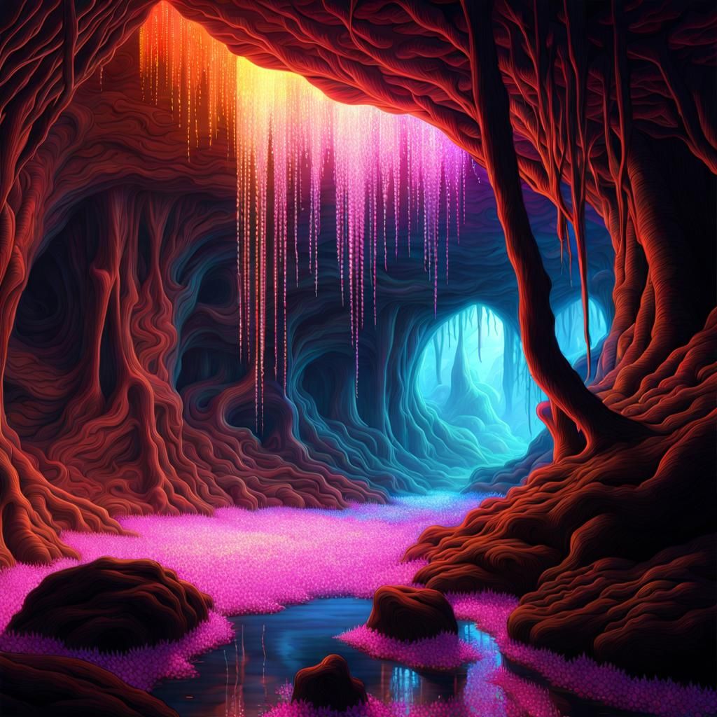 Mysterious, Magical Cave - Ai Generated Artwork - Nightcafe Creator