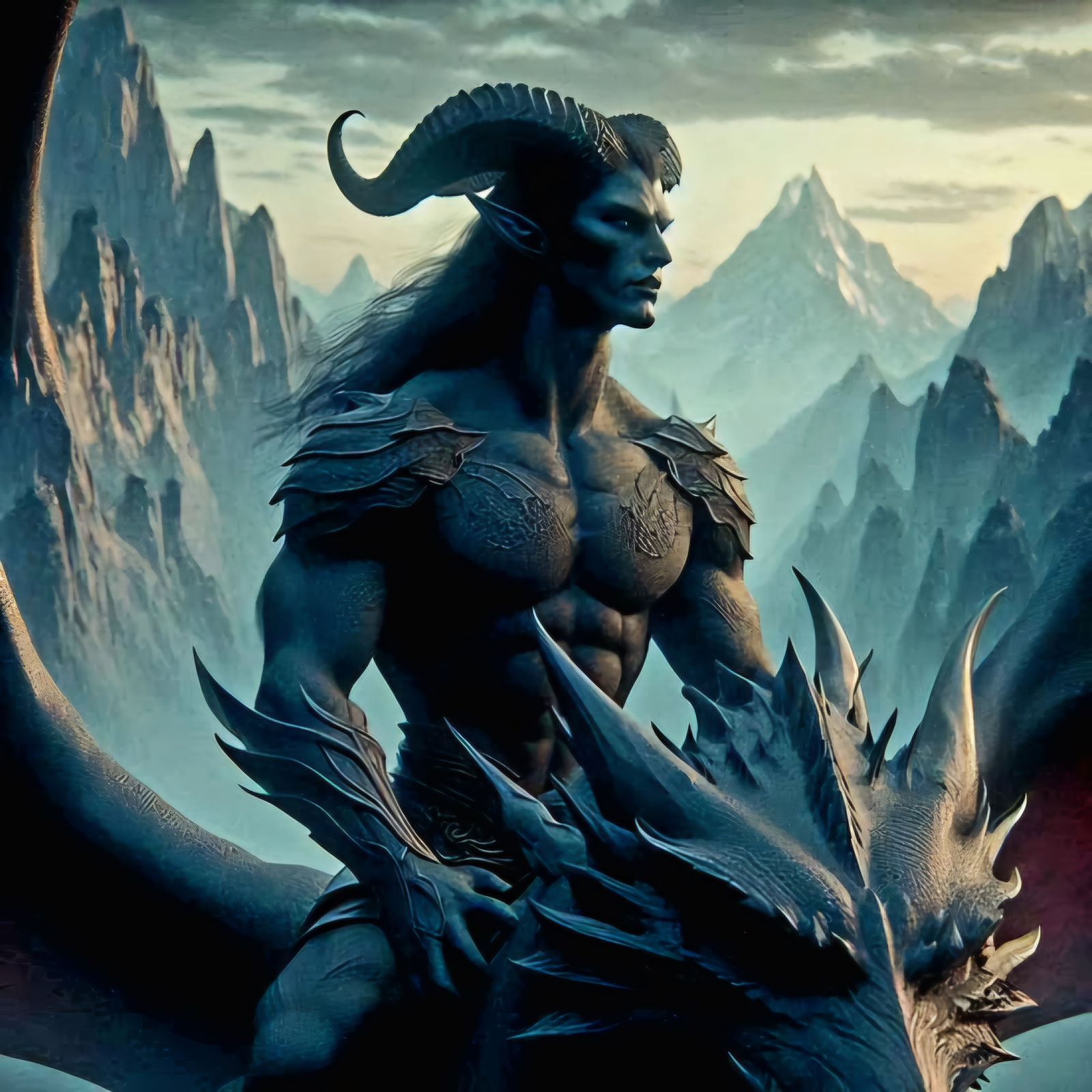 Tiefling dragon rider