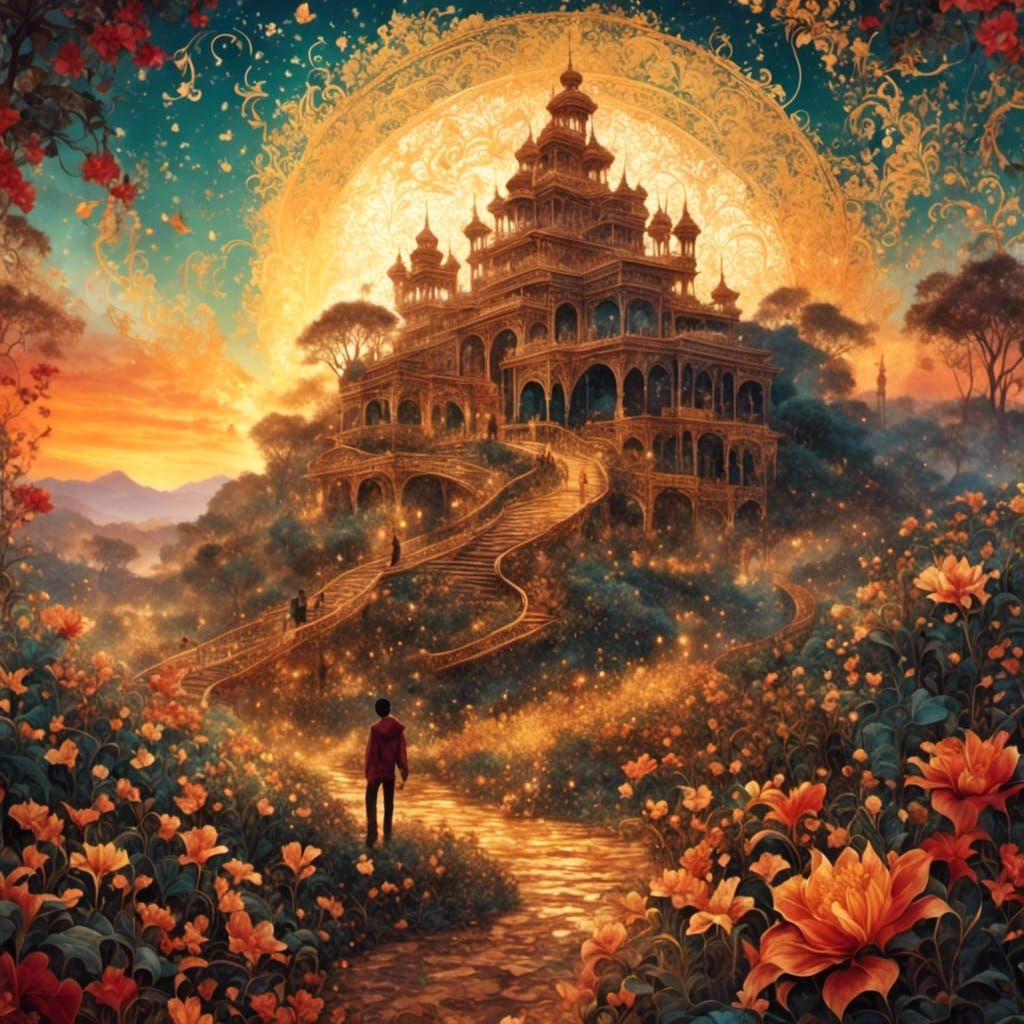 Golden House on the Hill  by @LavenderDays