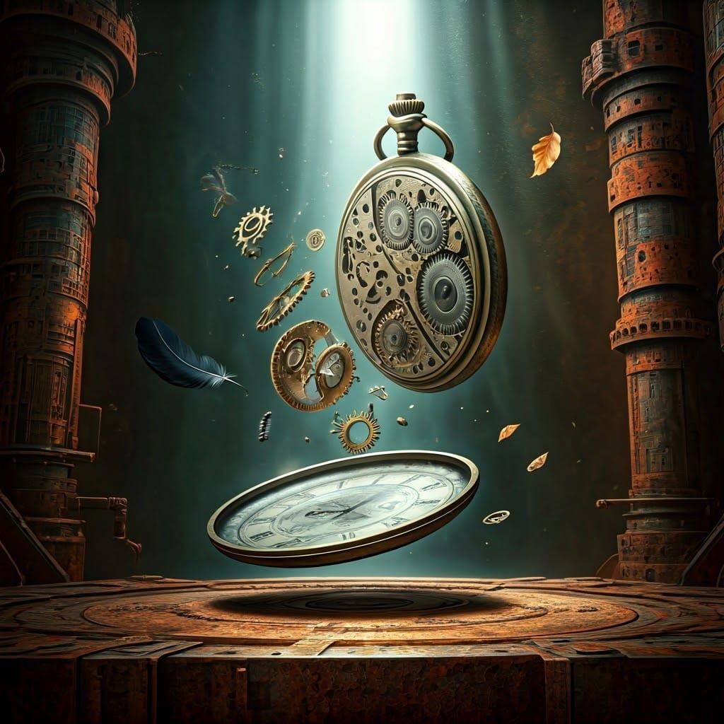 Enchanted Mechanical Whispers in Rusty Twilight