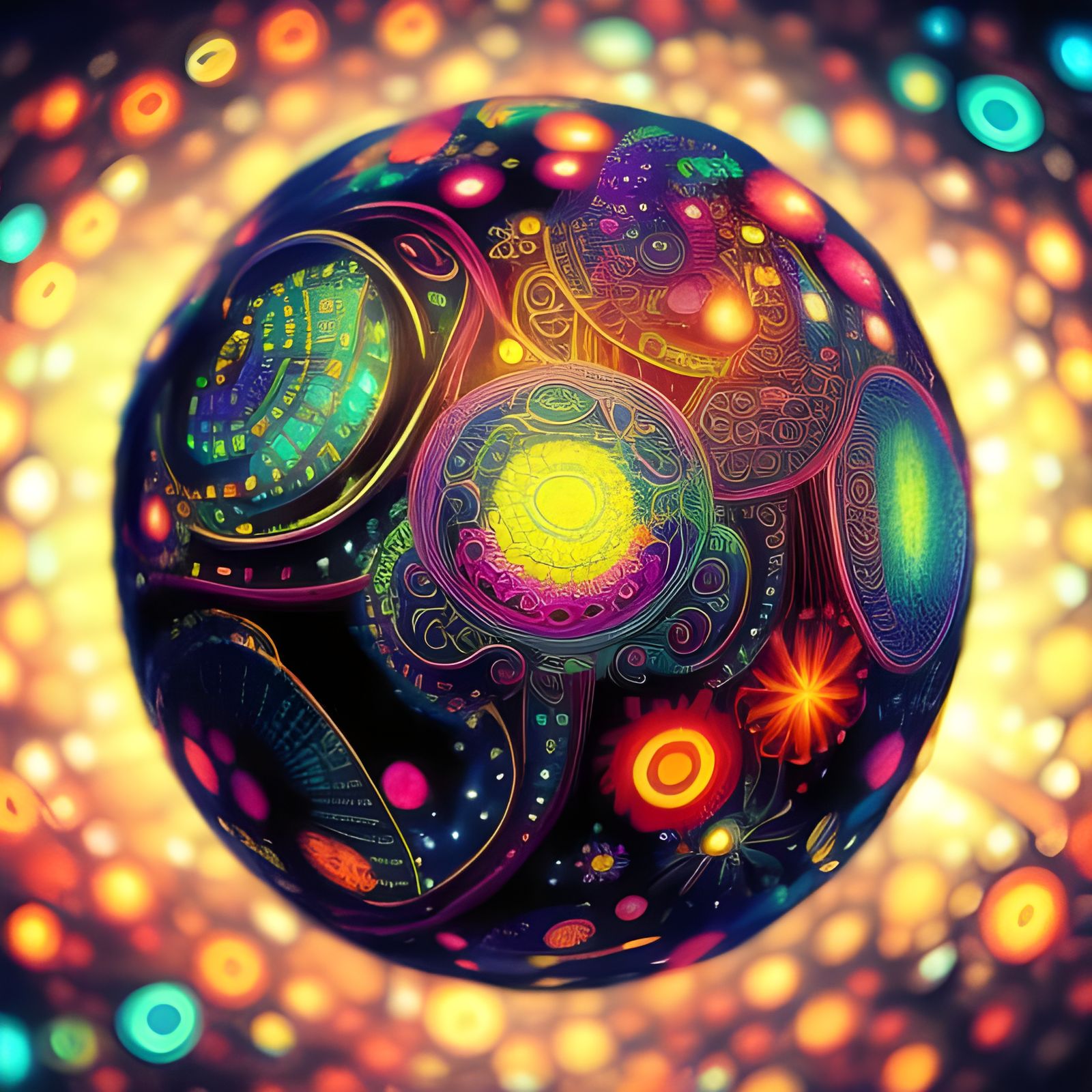 neon light orb  by @Dalia Larimar