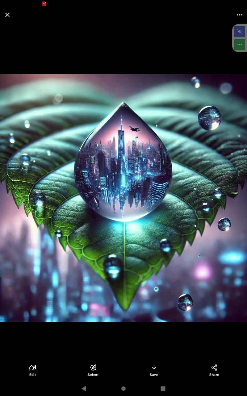 Raindrops reflections