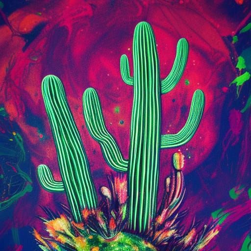 The cactus dimension - AI Generated Artwork - NightCafe Creator