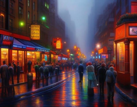 Busy street in the city  by @Mysterys Games