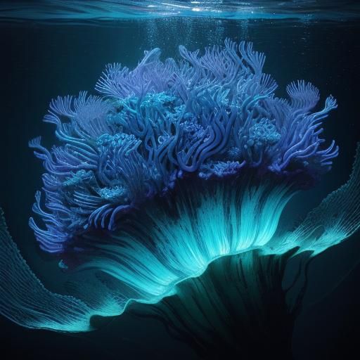 Vibrant Leviatide: Alien Sea Anemone Art