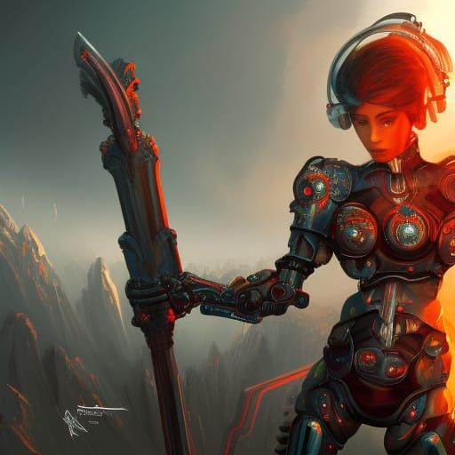 Cyborg girl - AI Generated Artwork - NightCafe Creator