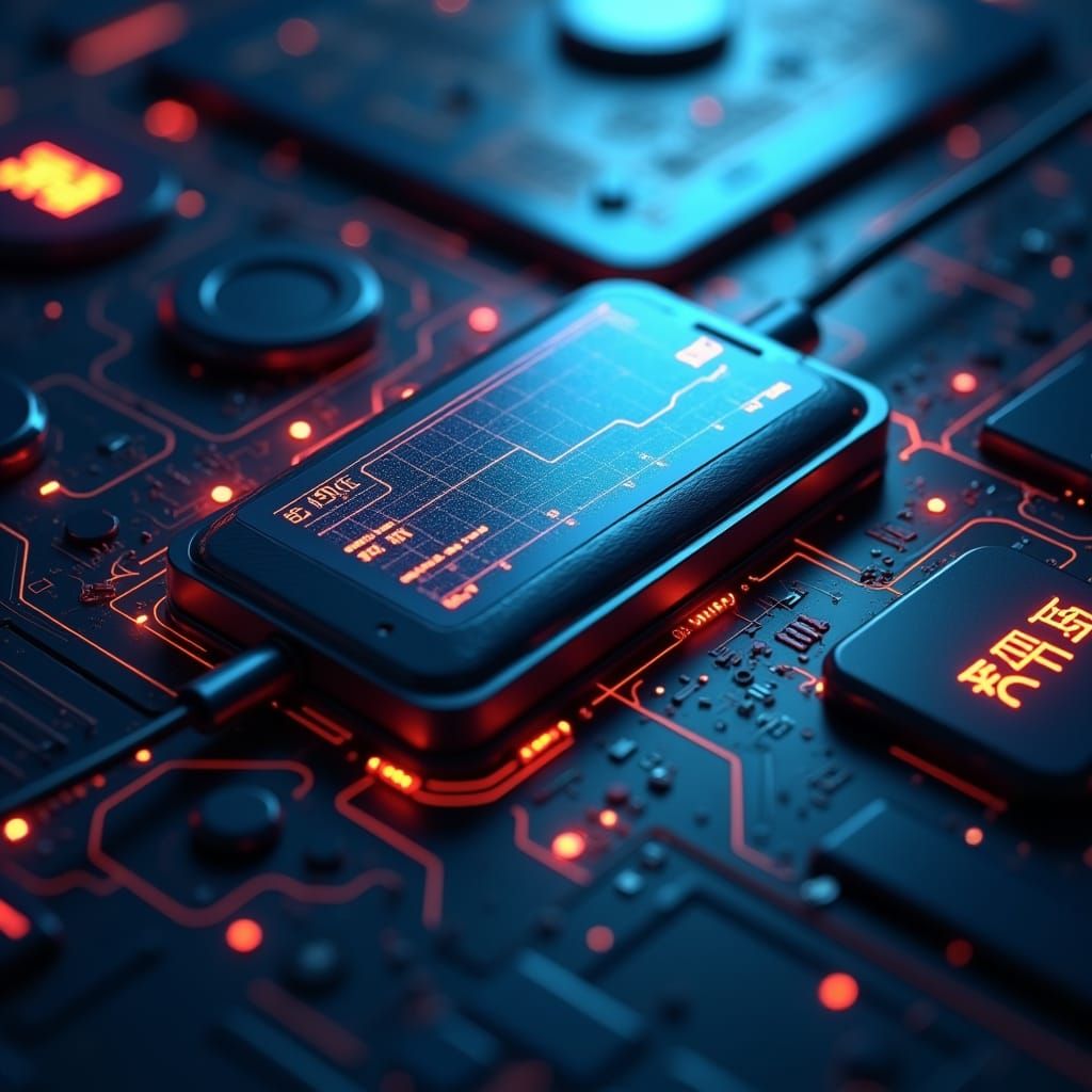 Futuristic Wireless Electrode Patch Concept Art