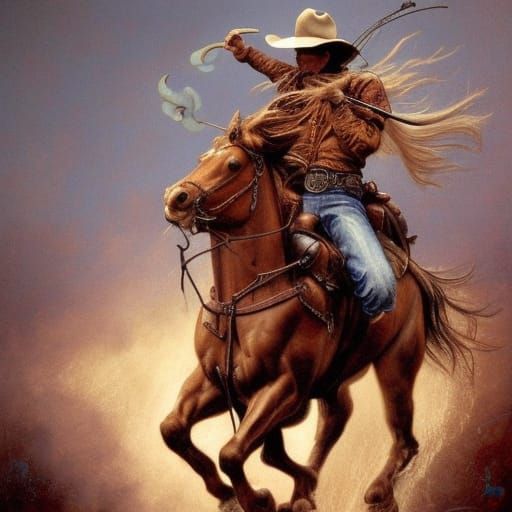 cowboy on a horse