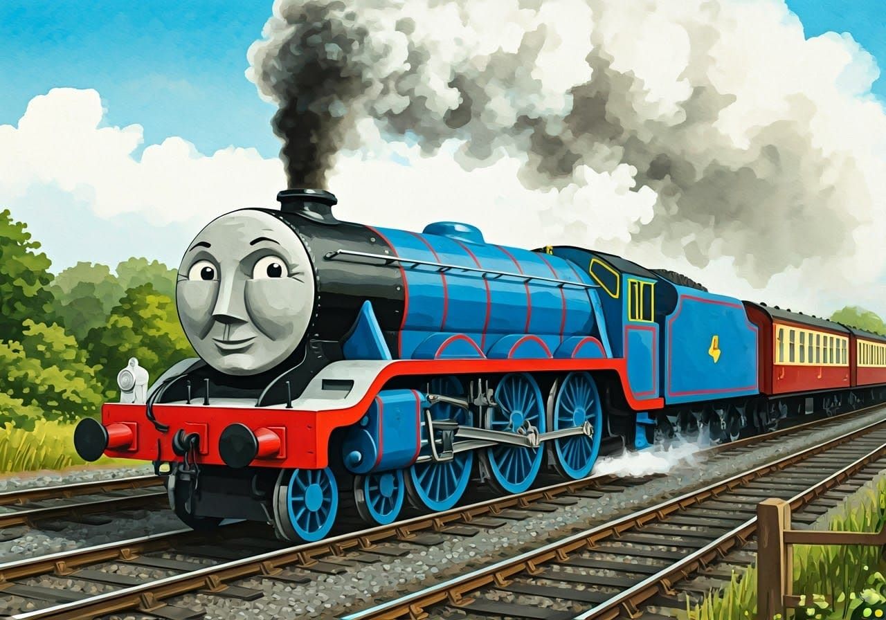 Gordon the Express Engine  by @Alison