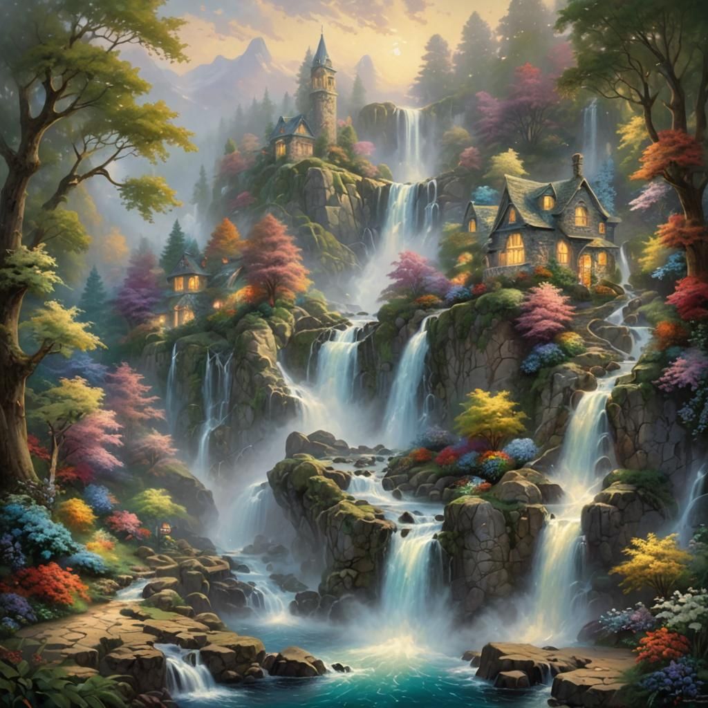 a waterfall