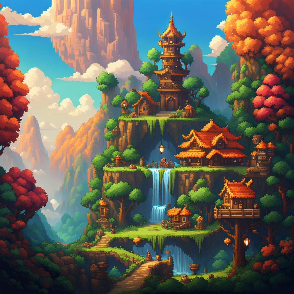 Fantasy Game Pixel Art Masterpiece