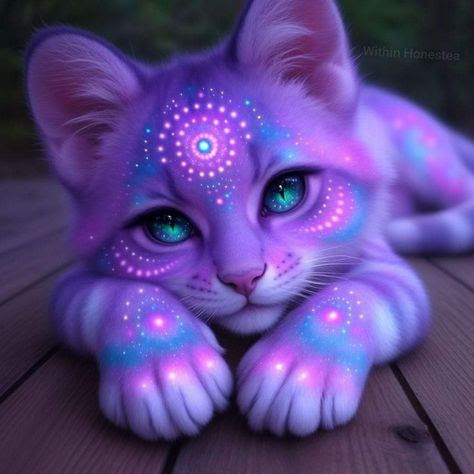 Glowing cat