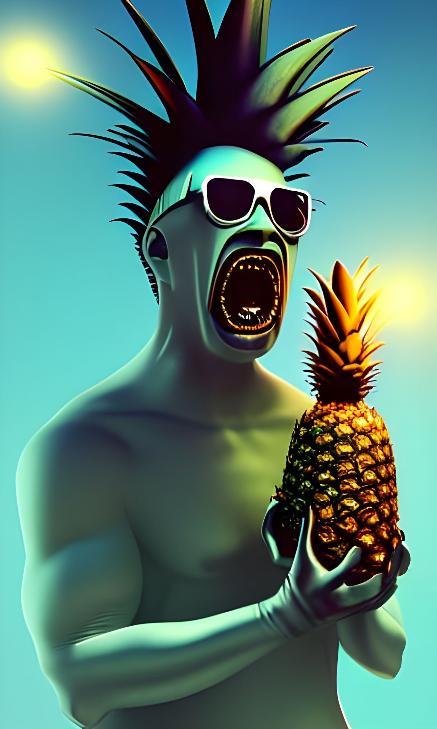 i-m-going-to-eat-this-pineapple-everyone-ai-generated-artwork