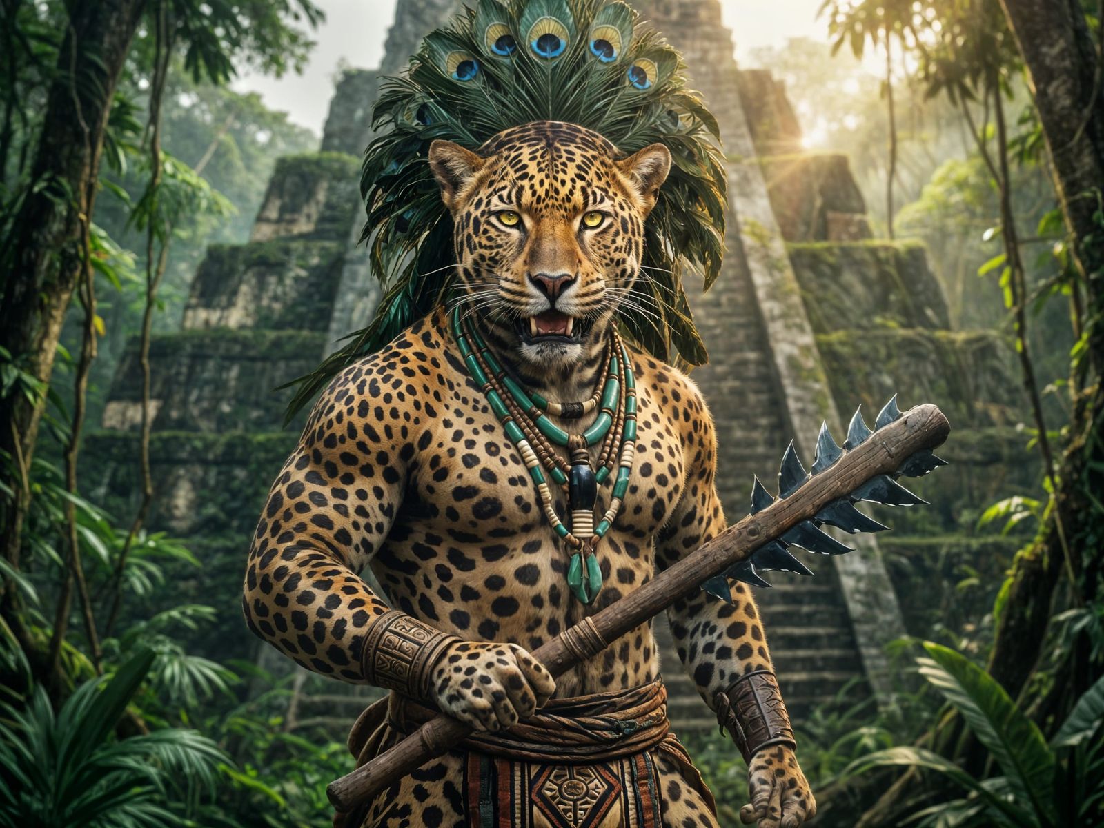 Jaguard of the sacred pyramid