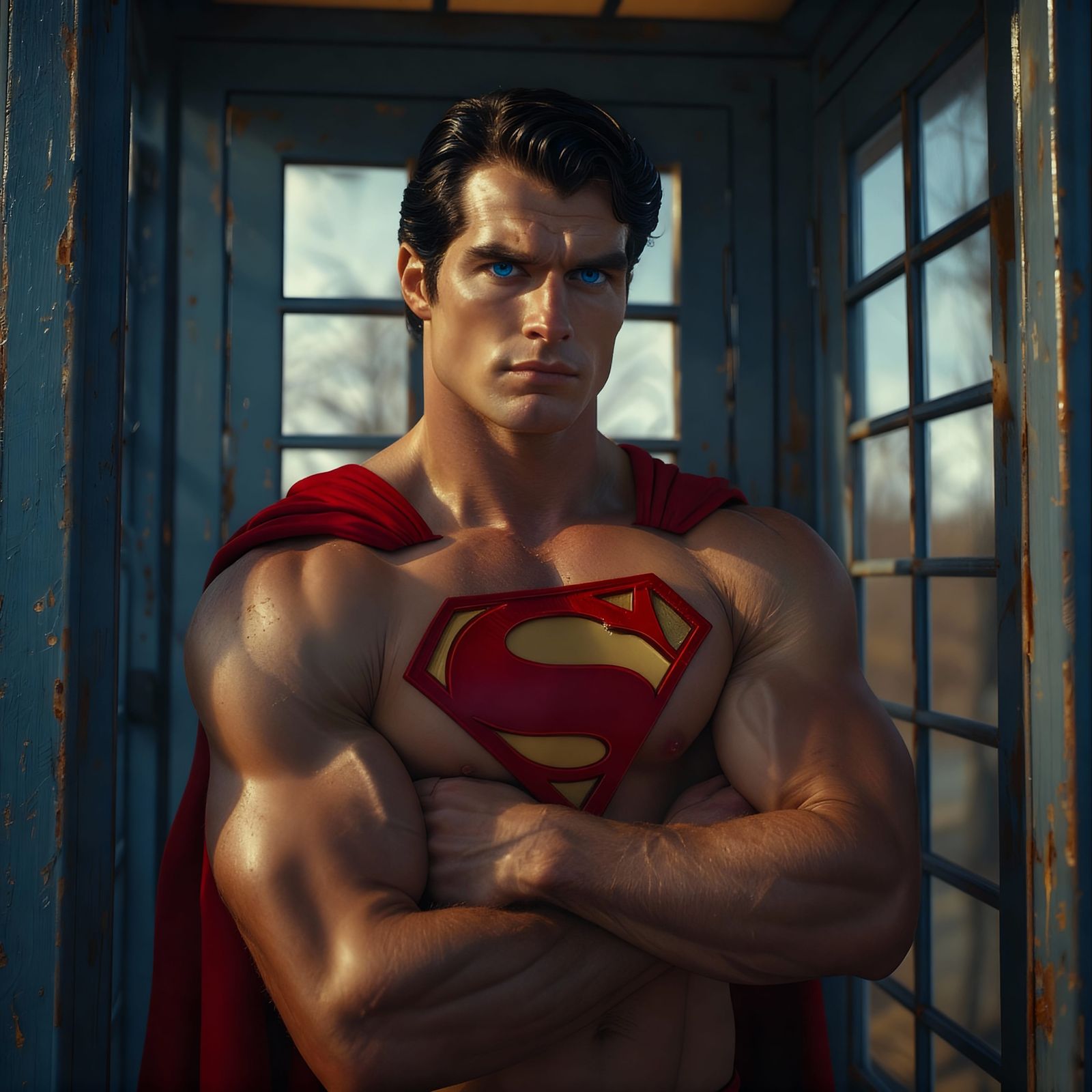 Super/Clark in Phone Booth