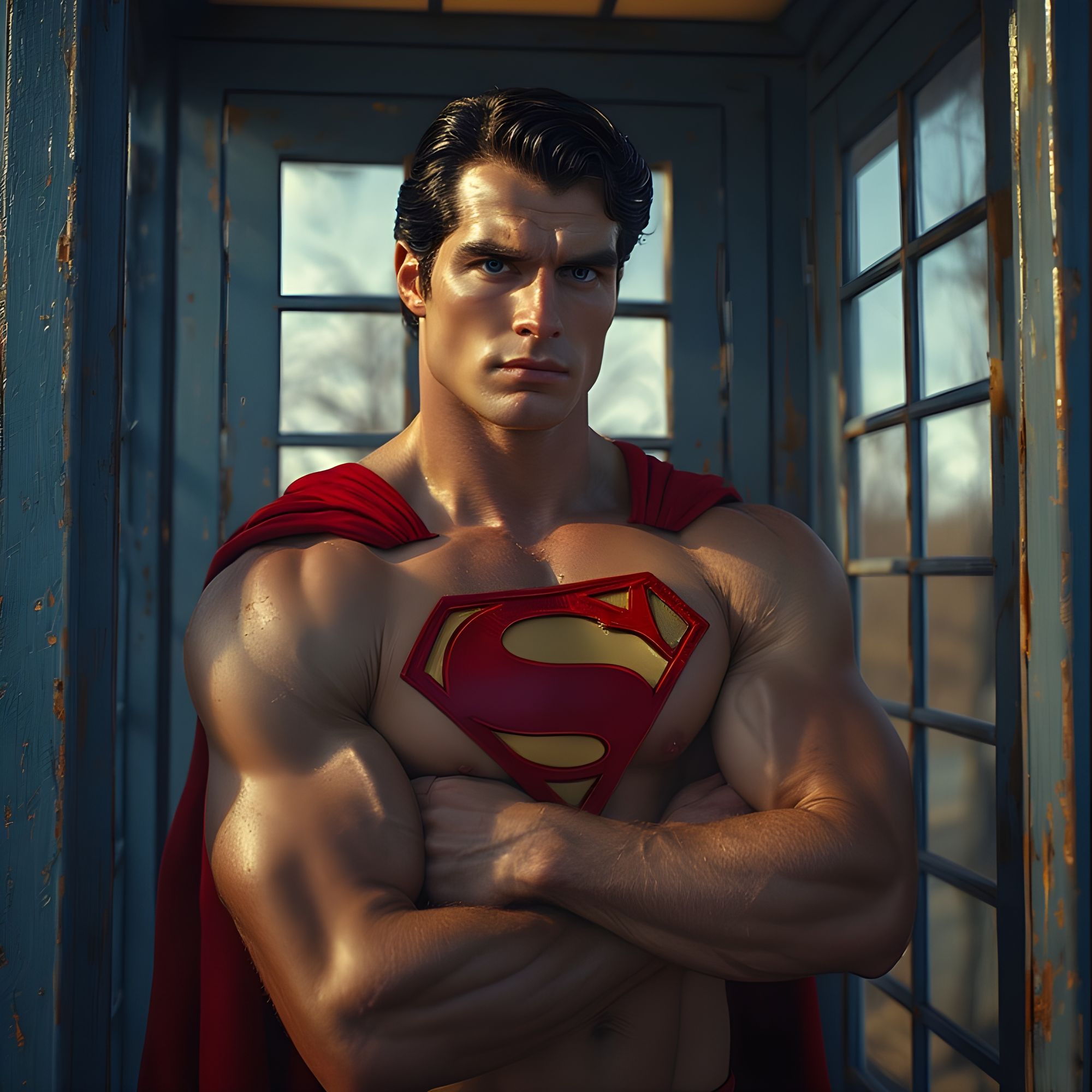Super/Clark in Phone Booth