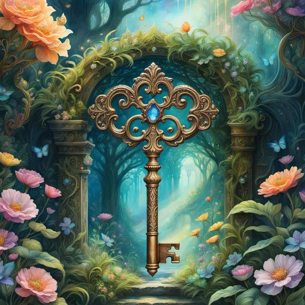 Garden Key - AI Generated Artwork - NightCafe Creator