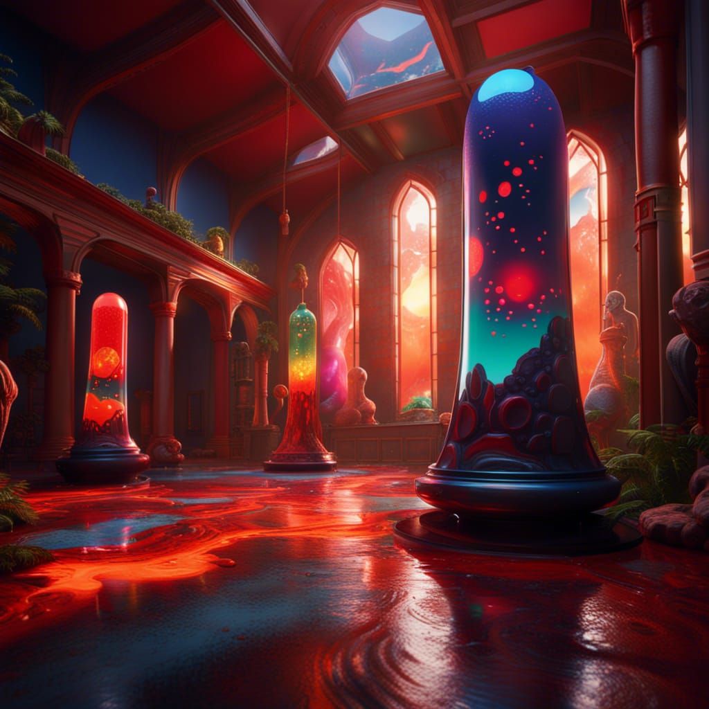 Lava Lamp Museum AI Generated Artwork NightCafe Creator