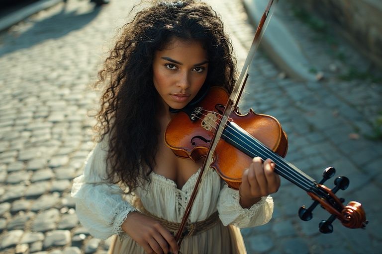 Beauty in the street: Magyar Busker, 18th century Paris.