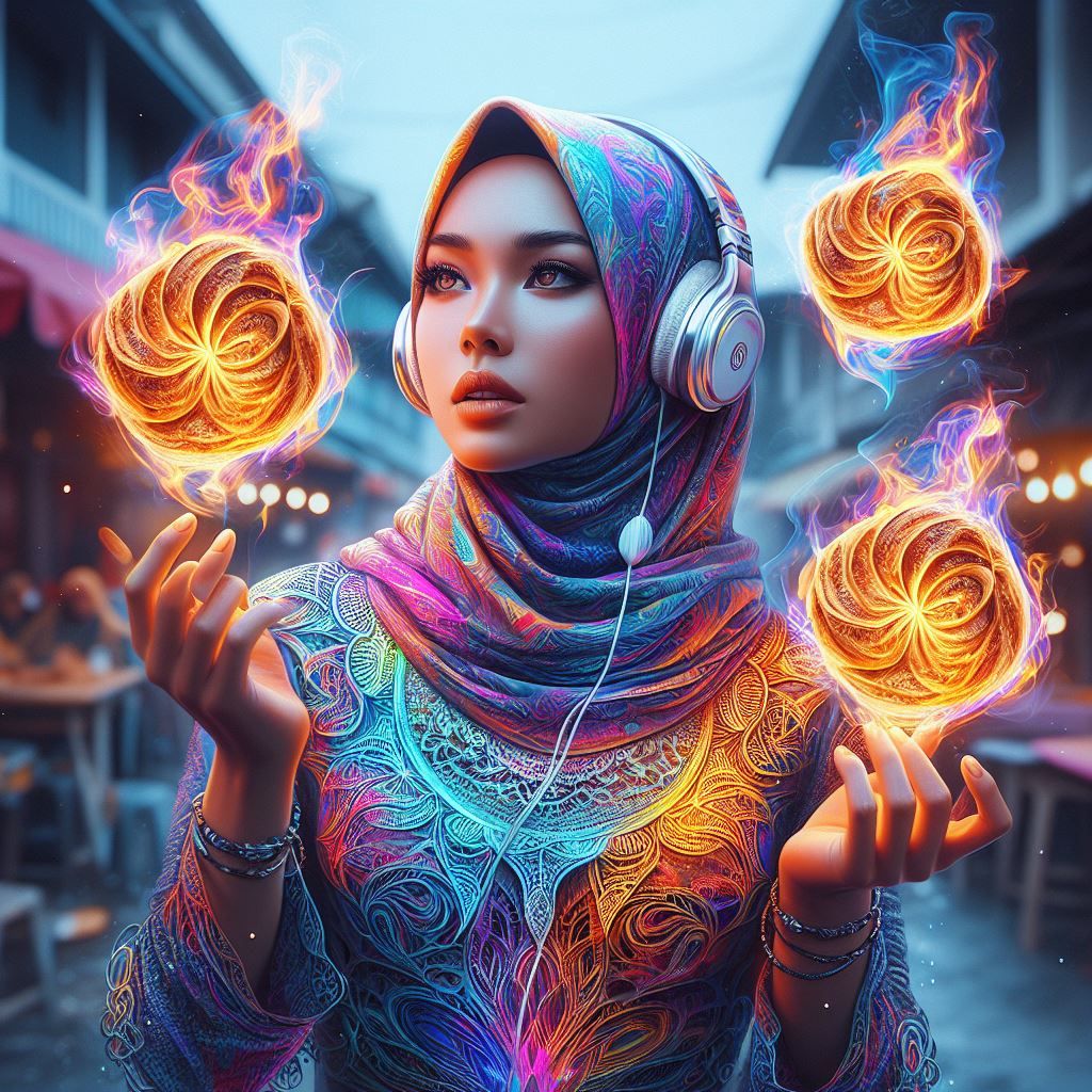 Charming roti canai spreader by village girl (version 5)