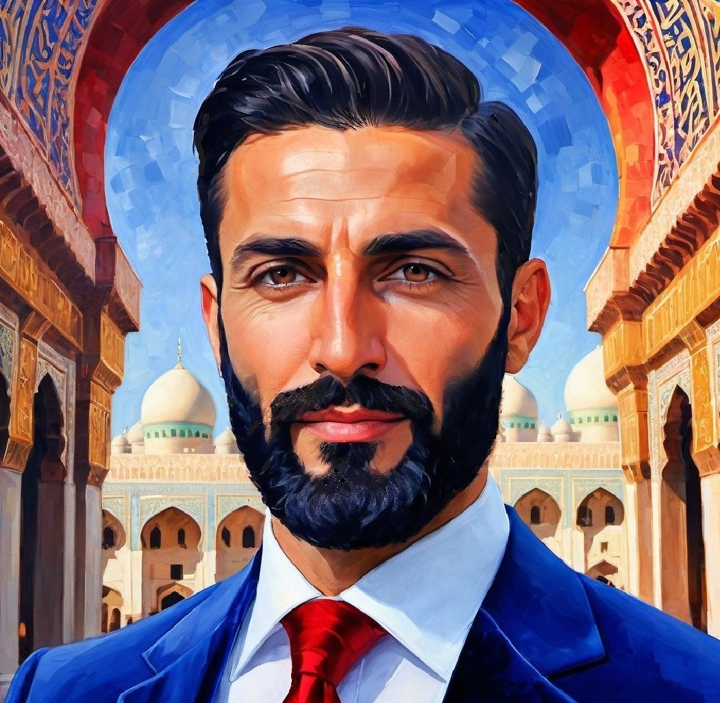 A handsome, elegant gentleman  wearing  a   blue  velvet sui...