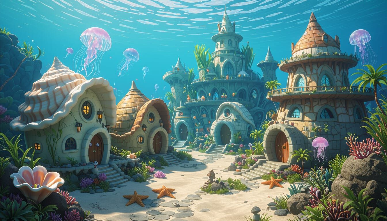 (Polished 3D digital artwork:1.3), (clean CGI aesthetics:1.2), (vibrant and lush animation style of Disney's Moana:1.3), establishing shot, ...