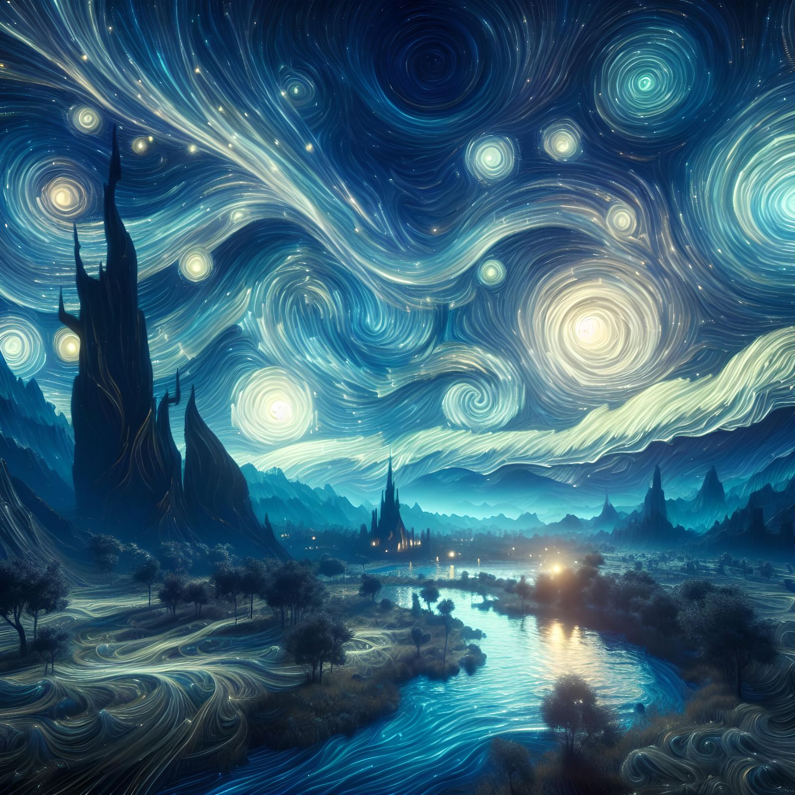 Starry Sky  by @Terra Noctis