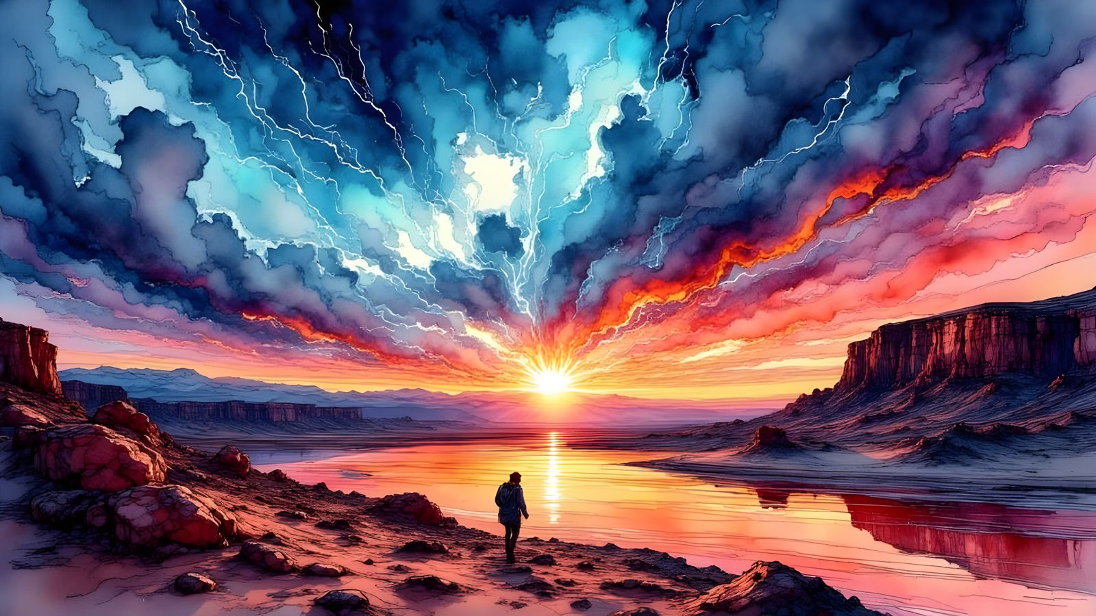 Storm Rising Over Painted Desert  by @lollipea