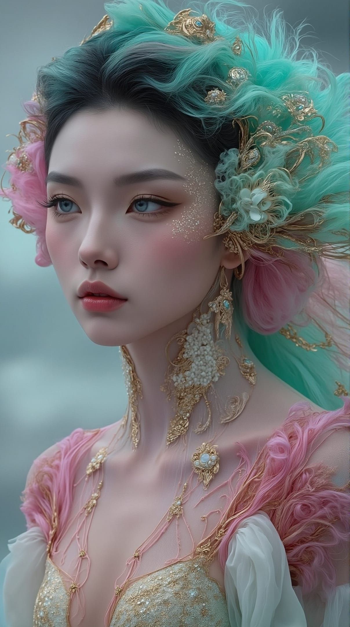 Feathery Asian Peacock Beauty