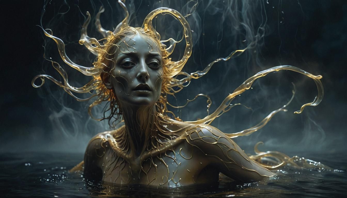 Ethereal Dream Creature in Vibrant, Glowing Mist