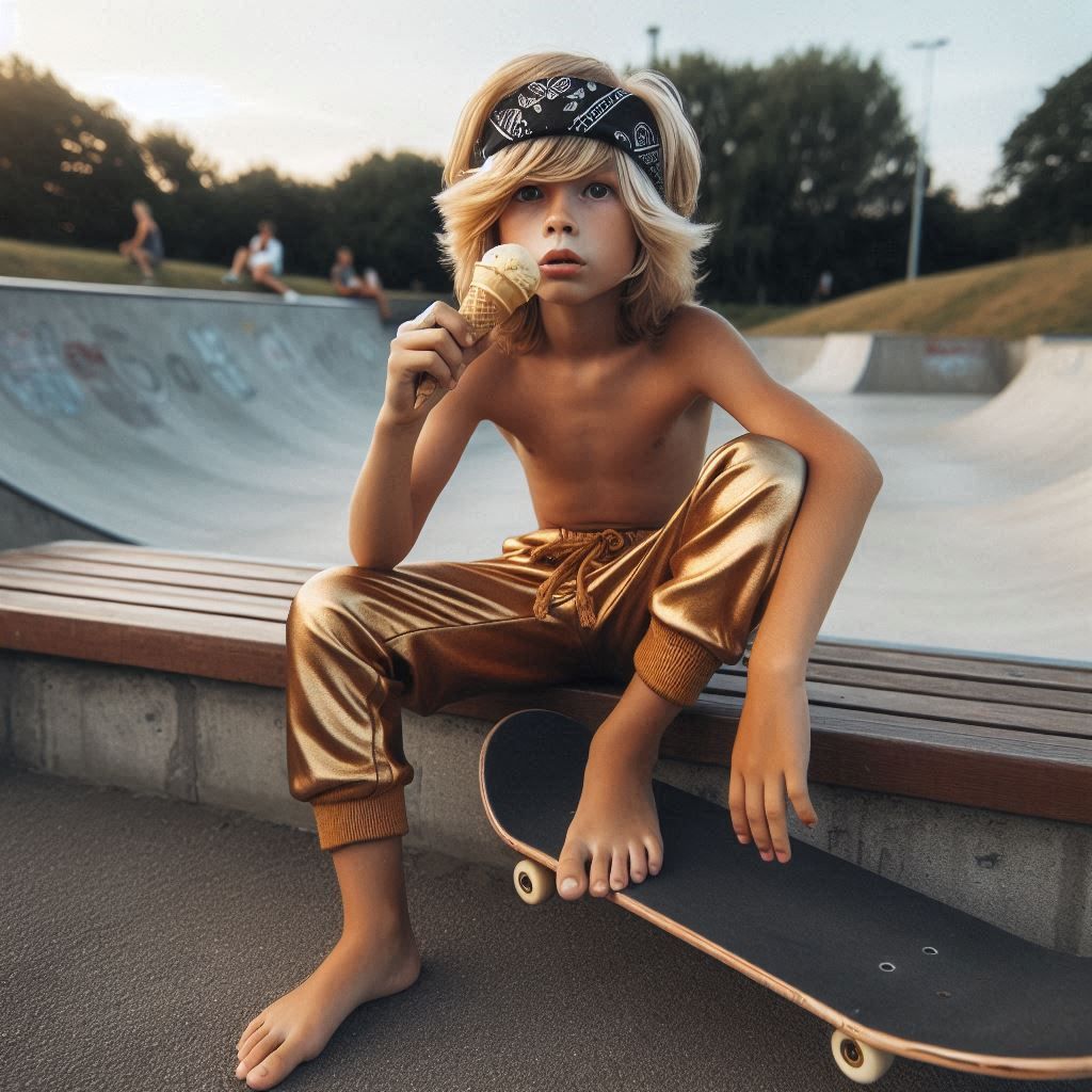skateboard and icecream