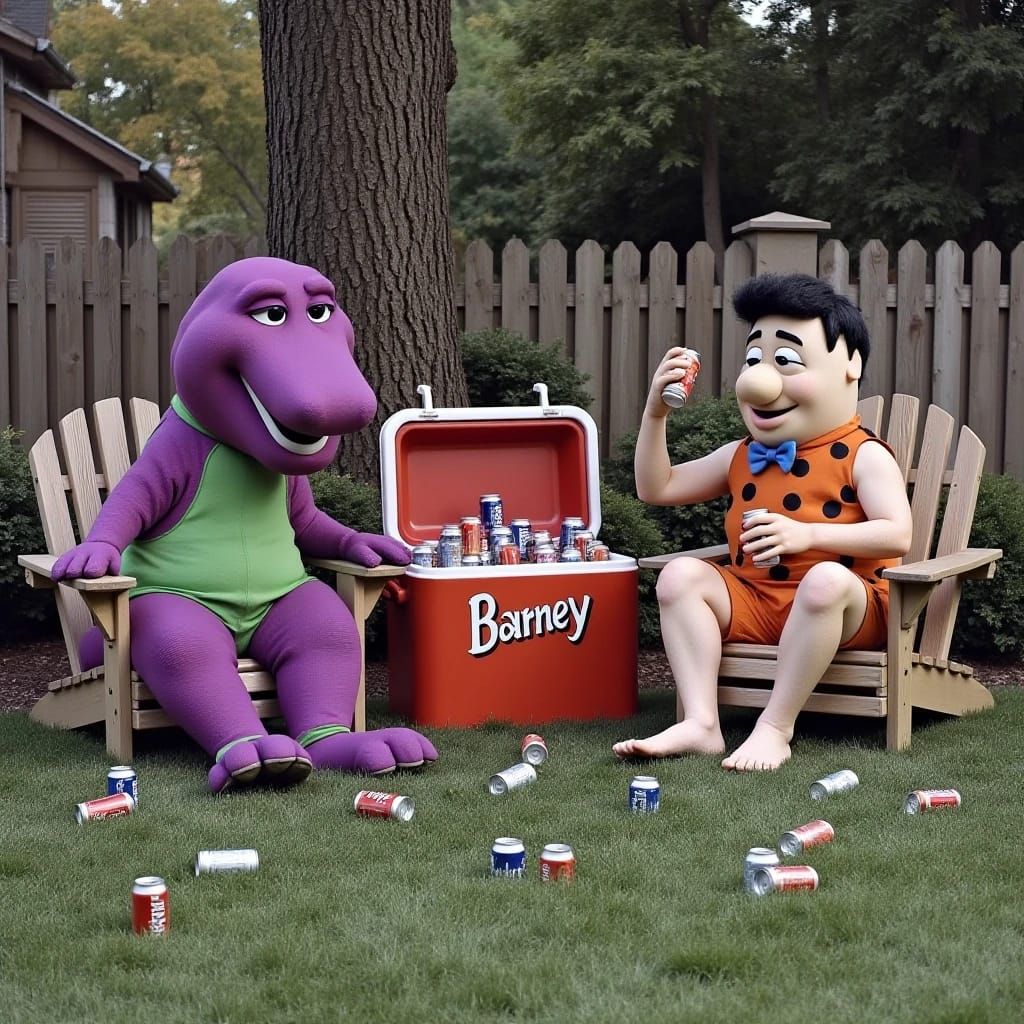 Cripes!  These two got so blotto, they wandered into each ot...