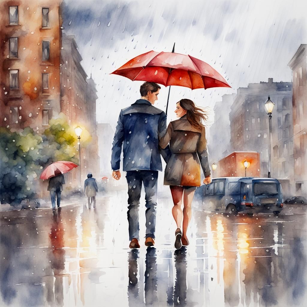 Under an Umbrella   by @Whimsical_Flower
