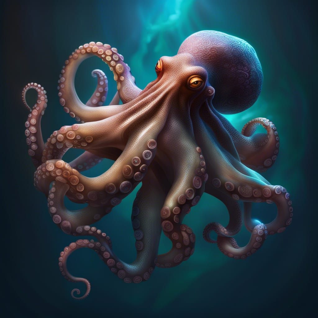 Sleepy Octopus :) - AI Generated Artwork - NightCafe Creator